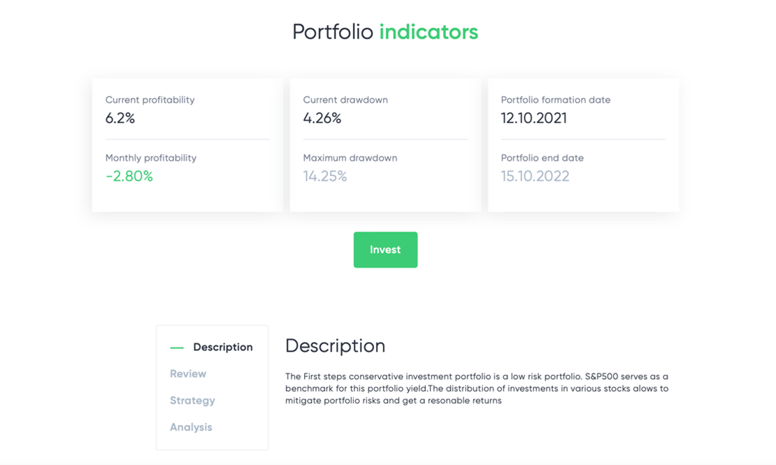 Investment portfolios